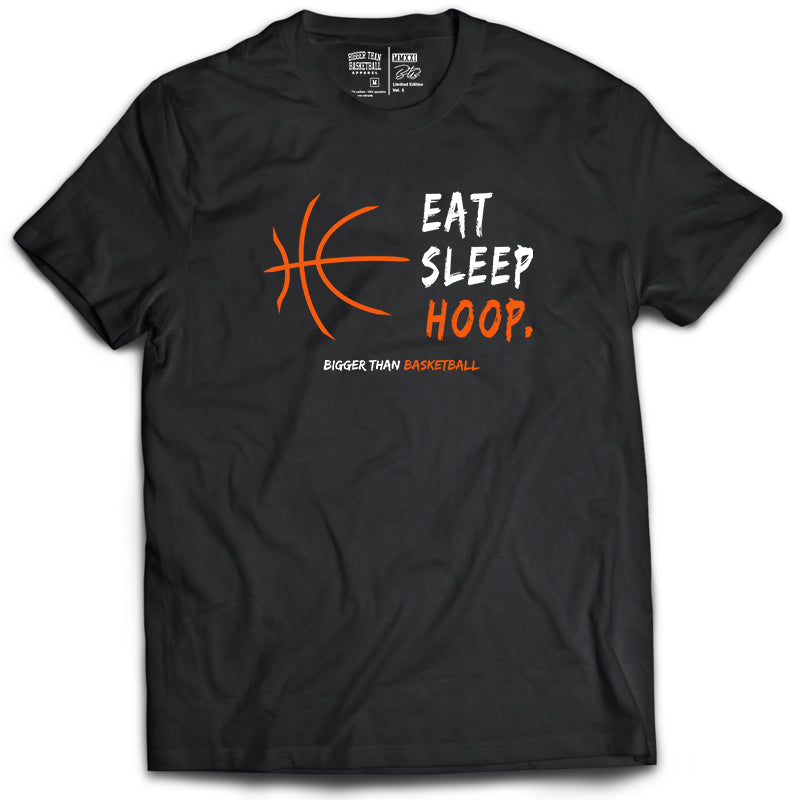 Eat, Sleep, Hoop. - T-shirt - Black