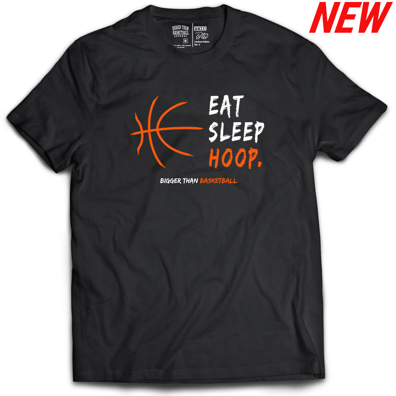 Eat, Sleep, Hoop. - T-shirt - Black