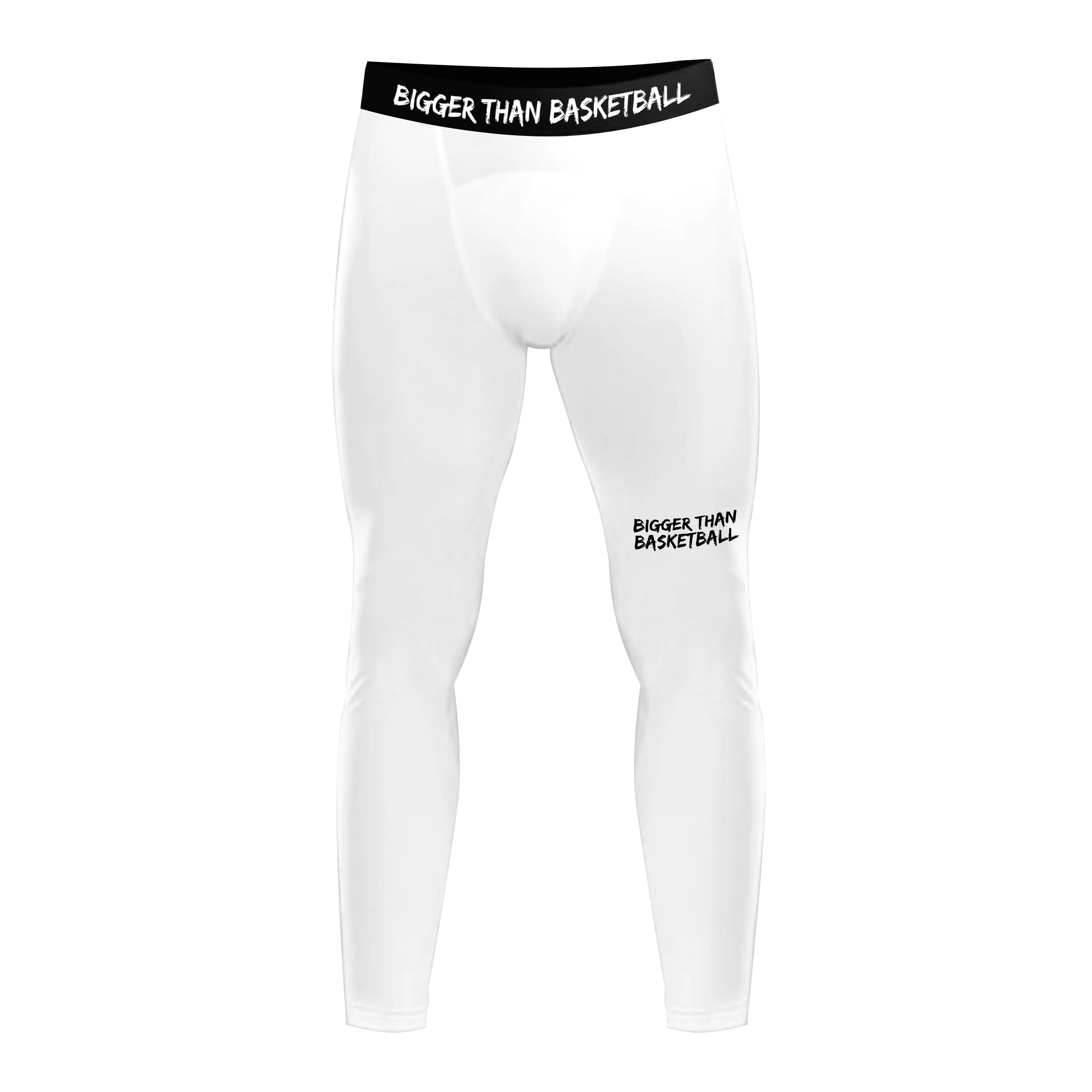 One Leg 3/4 Compression Tights (White) - For Basketball, Football &  Lacrosse | eBay