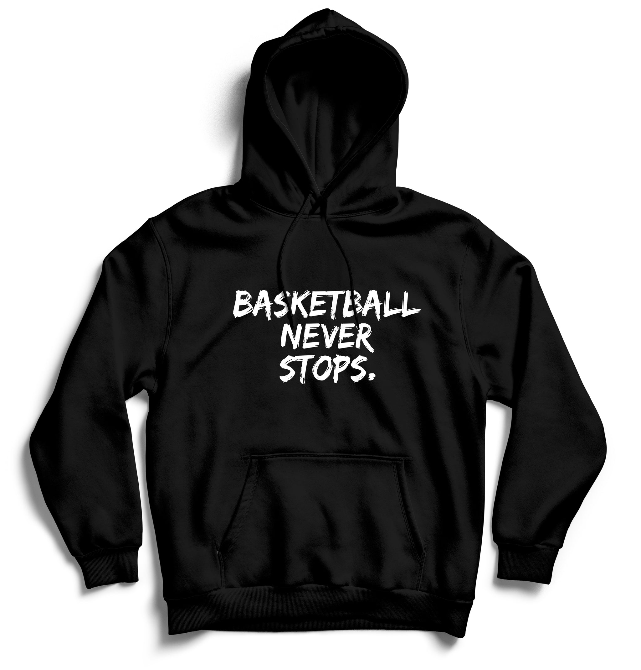 Basketball Never Stops - Hoodie - Black