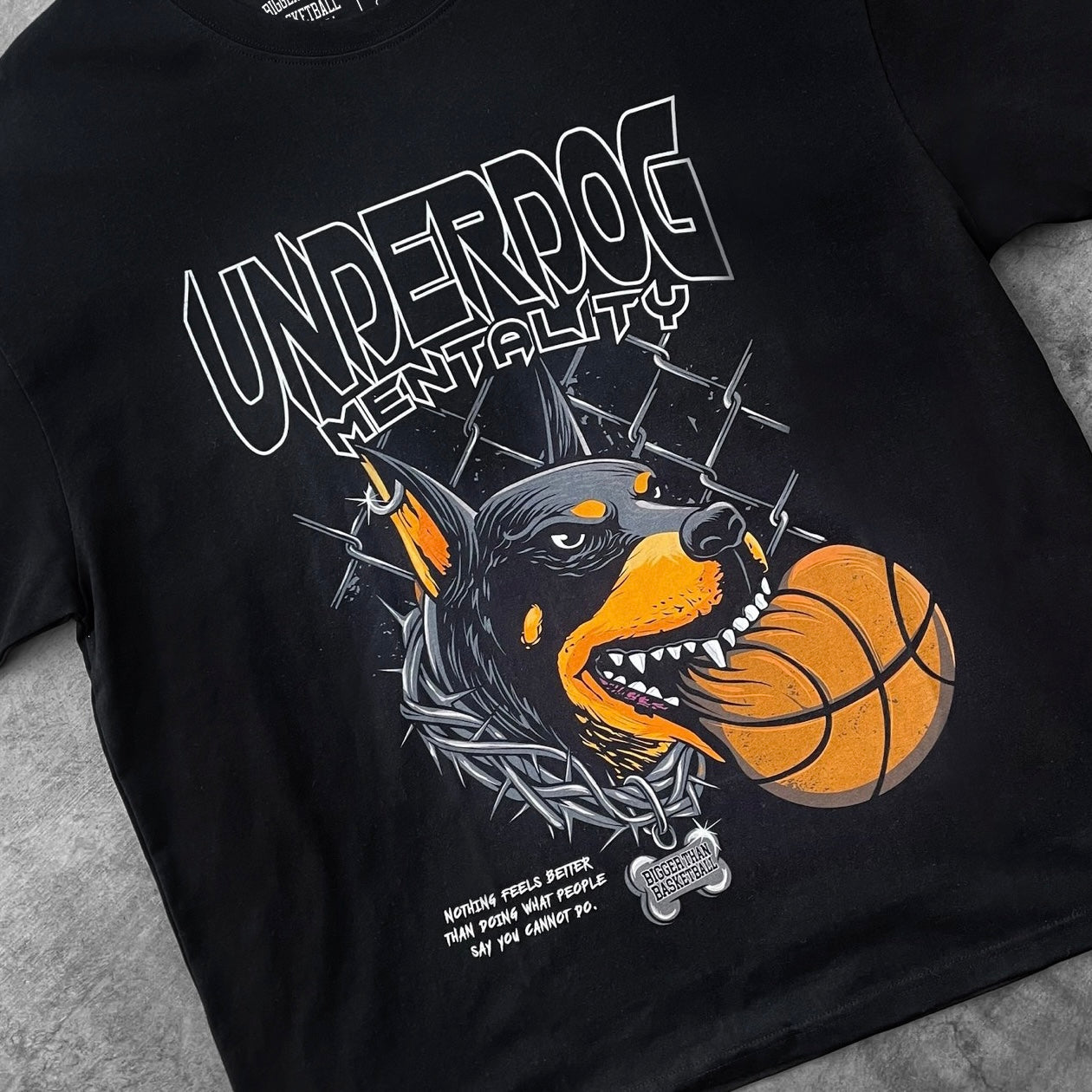 "Underdog Mentality" - Oversized T-Shirt - Black