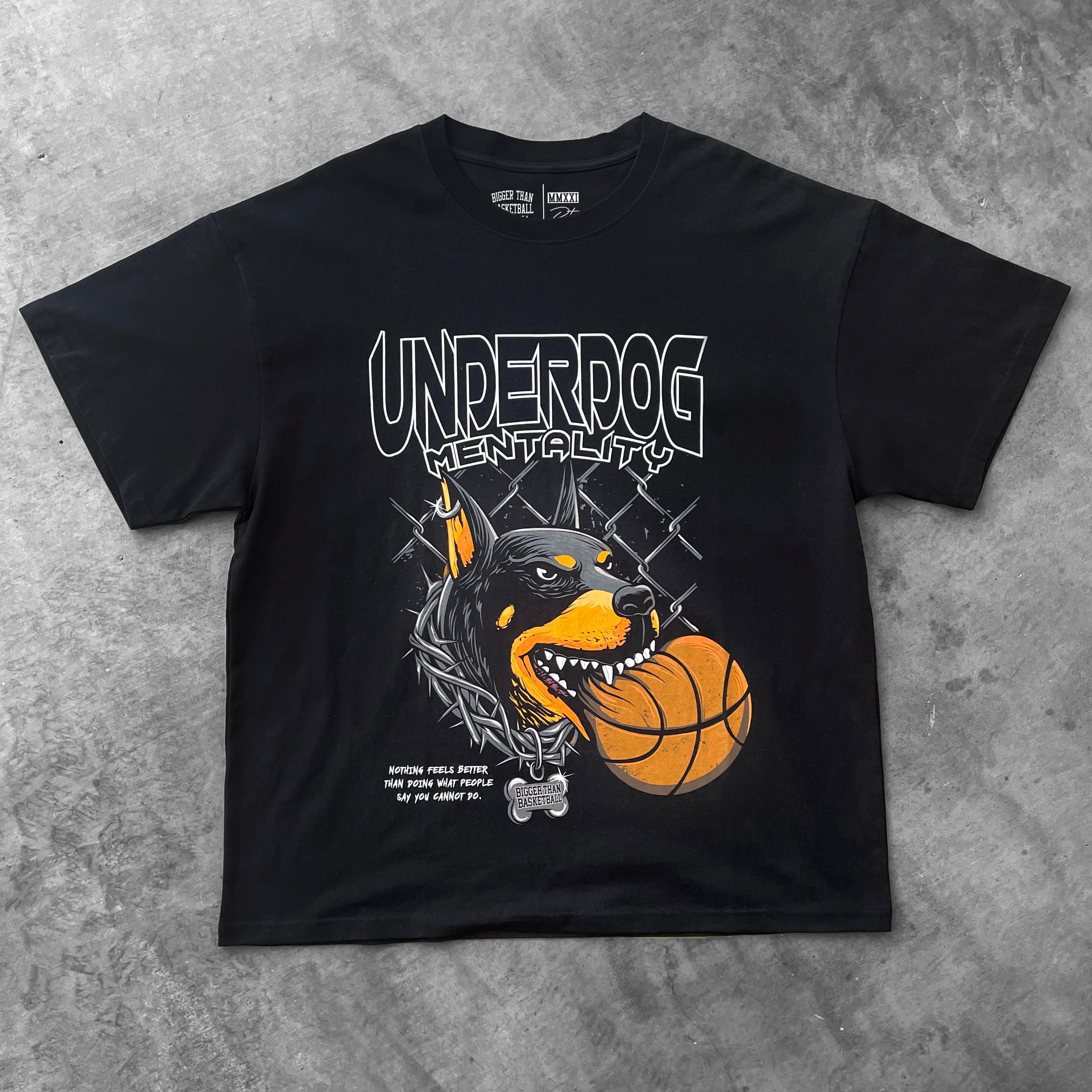 "Underdog Mentality" - Oversized T-Shirt - Black