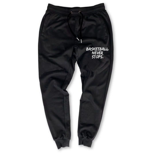 Basketball Never Stops - Joggers - Black