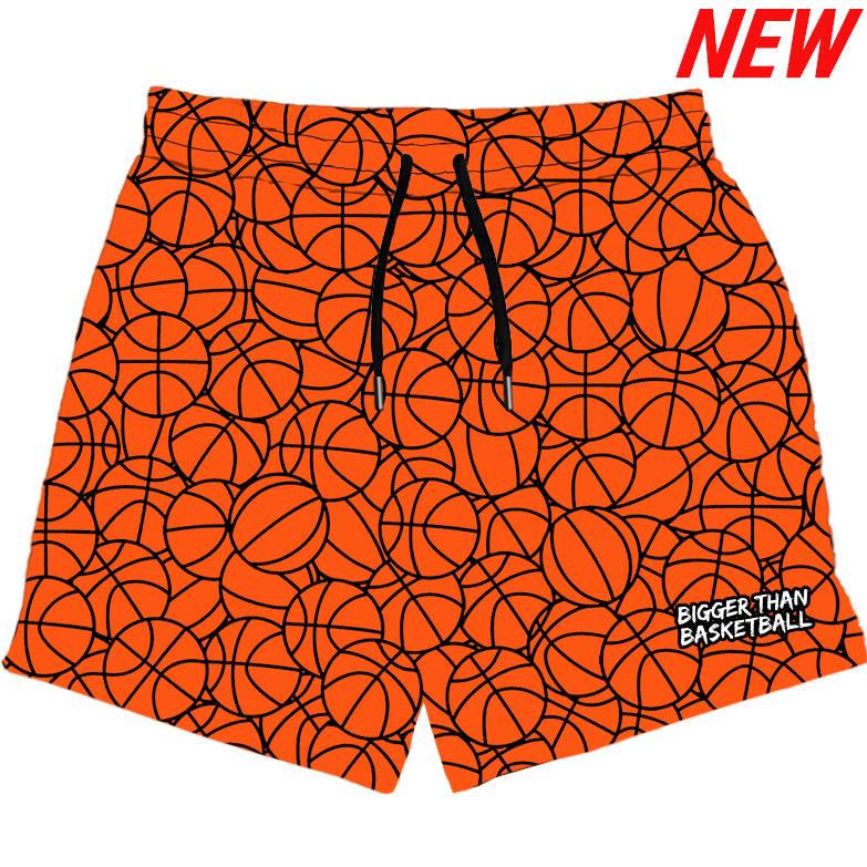 Basketball Pattern - Shorts - Orange
