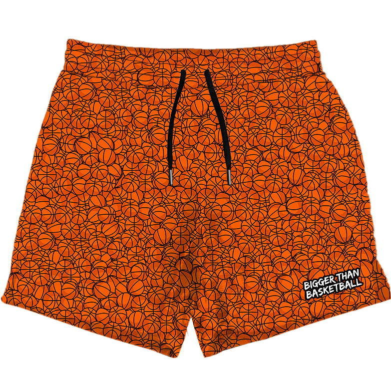 Basketball Pattern - Shorts - Orange