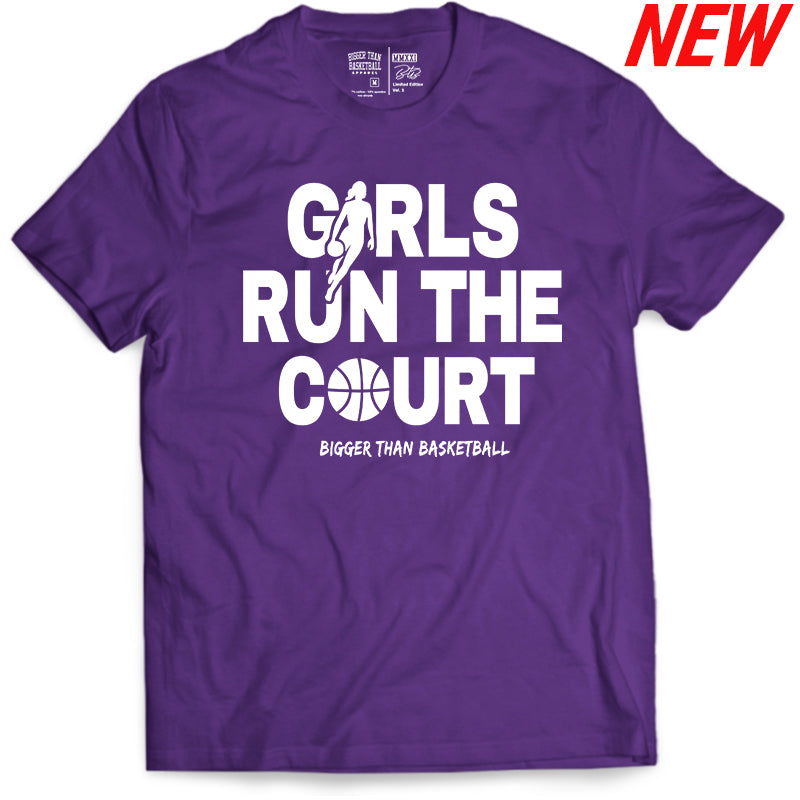 Girls Run The Court - T-Shirt - Purple