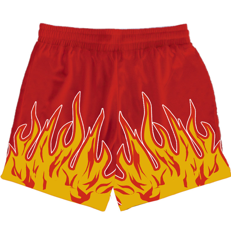 Flame - Shorts - Red