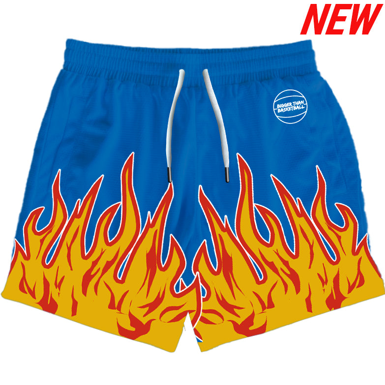 Flame - Shorts - Blue