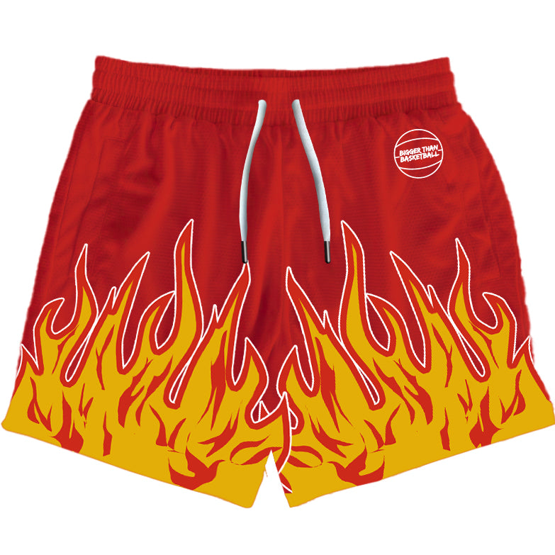 Flame - Shorts - Red