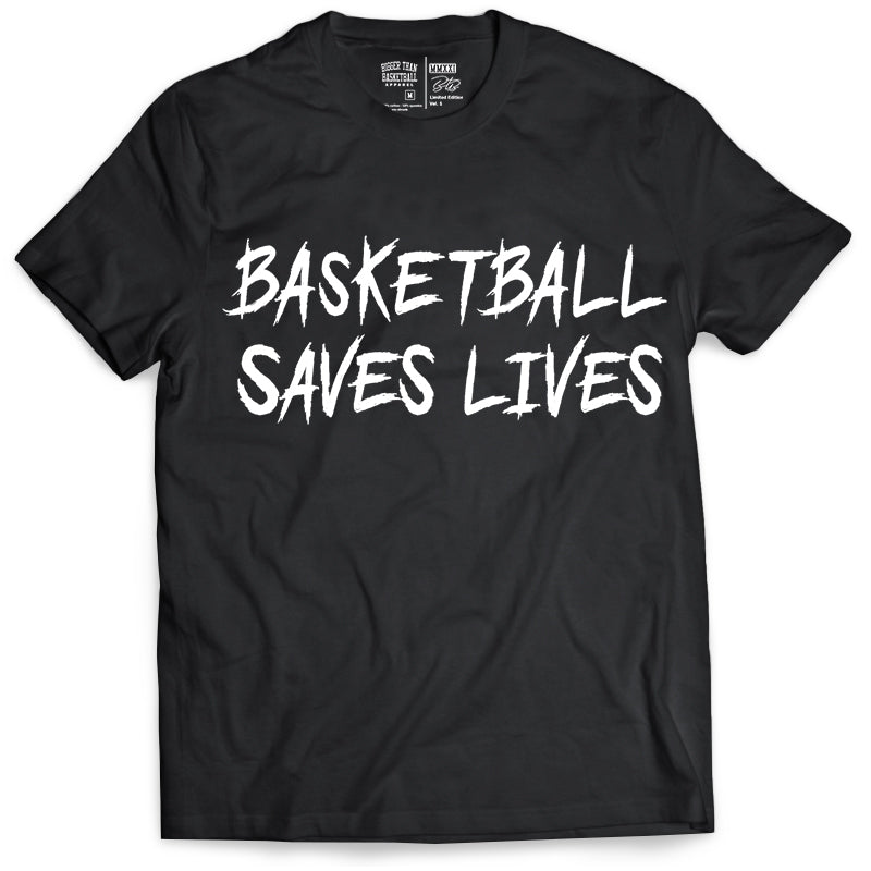 Basketball Saves Lives T-Shirt - Black